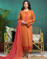 Unstitched Orange Embroidered Khaddar 3 Piece - EWU24V11-30180-3P