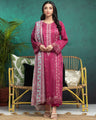 Unstitched Magenta Embroidered Khaddar 3 Piece - EWU24V11-30187-3P