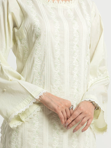 Unstitched Light Green Embroidered Cambric 3 Piece - EWU24V2-28625-3P