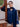 Unstitched Dark Navy Embroidered Cambric 3 Piece - EWU24V2-30154-3P
