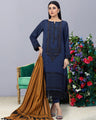 Unstitched Navy Embroidered Cambric 3 Piece - EWU24V3-26623-3P