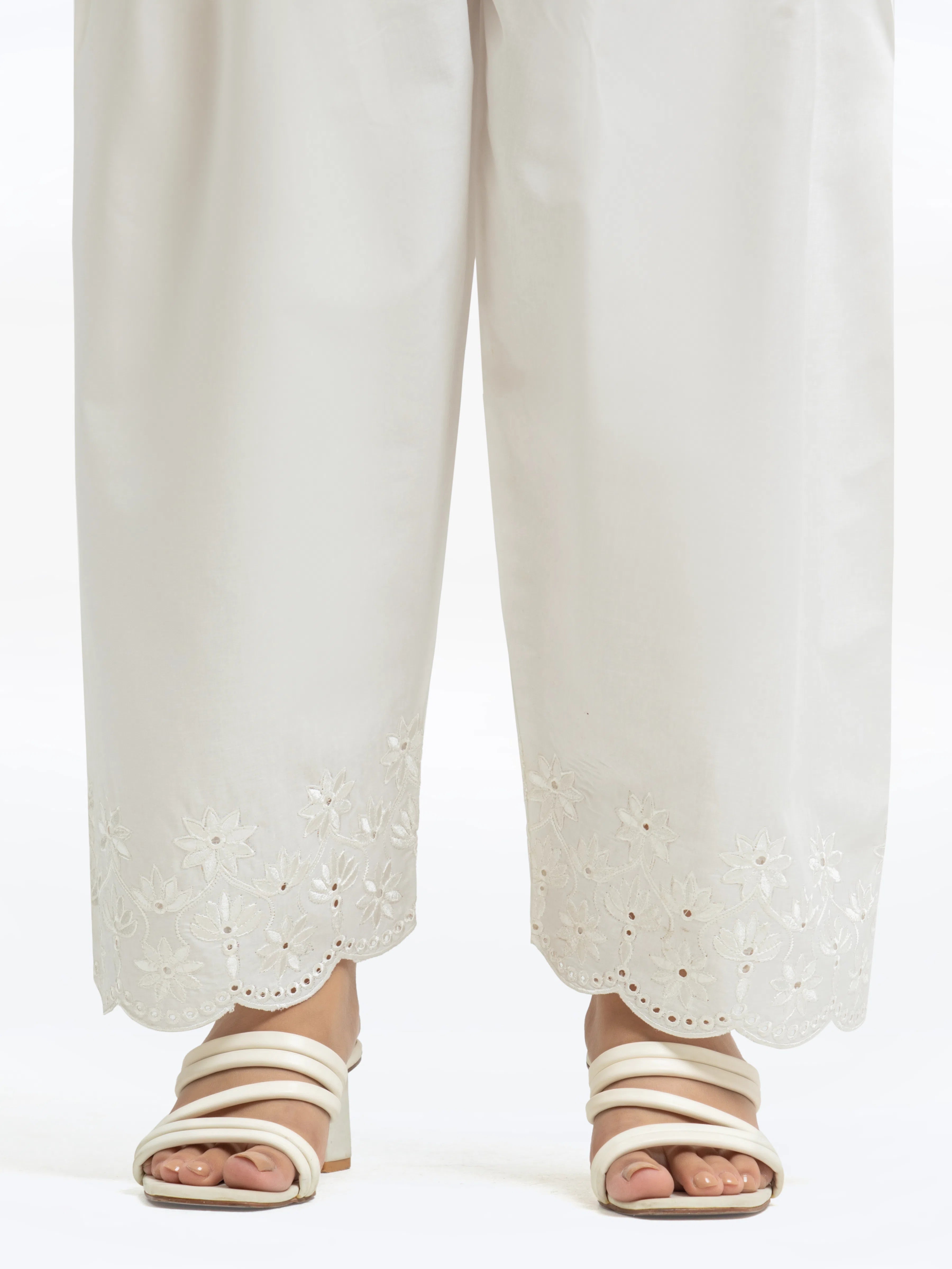 Women's White Shalwar - EWBSE24-00003