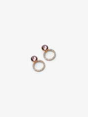 Rosy Glow Hoop Earrings - EAWE5-001
