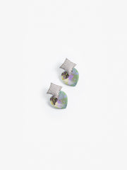 Pink Pave Crystal Round Studs - EAWE5-049