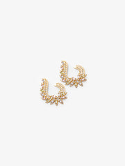 Gold Tone Hoop Twist Earrings - EAWE5-066