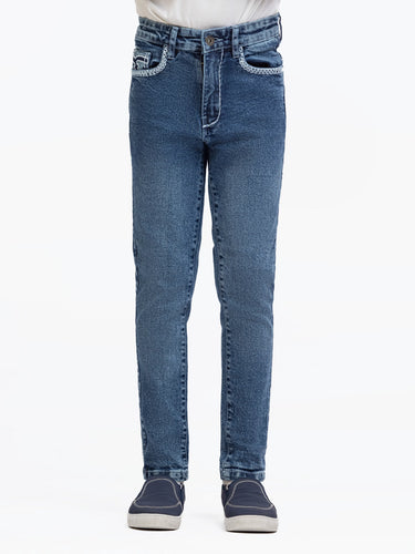 Boy' Blue Denim Pant - EBBDP5-013