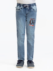 Boy's Mid Blue Denim Pant - EBBDP5-016