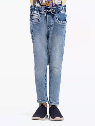 Boy's Mid Blue Denim Pant - EBBDP5-022