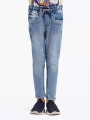 Boy's Mid Blue Denim Pant - EBBDP5-022