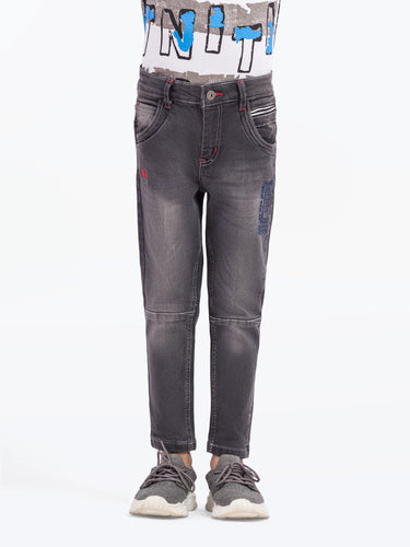 Boy's Grey Denim Pant - EBBDP5-037