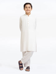 Boy's Off White Kurta Shalwar - EBTKS5-4037