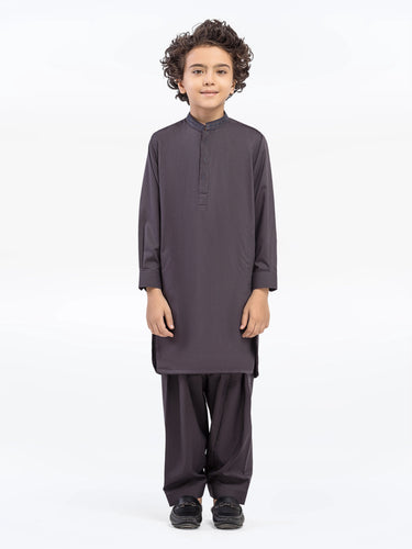 Boy's Charcoal Kurta Shalwar - EBTKS5-4039