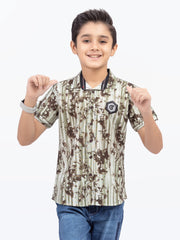 Boy's Olive Green Shirt - EBTS5-27594