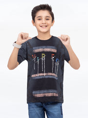 Boy's Black T-Shirt - EBTTS5-016