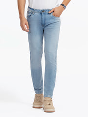 Men's Powder Blue Denim Pant - EMBPD24-008