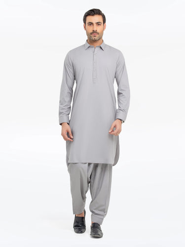 Men's Grey Kurta Shalwar - EMTKST5-99563