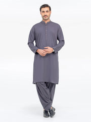 Men's Dark Grey Kurta Shalwar - EMTKS5-41156