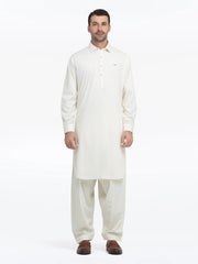 Men's Cream Kurta Shalwar - EMTKS5-41164
