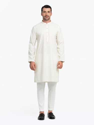 Men's Cream Kurta - EMTK5-99544