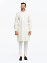 Men's Cream Kurta - EMTK5-99544