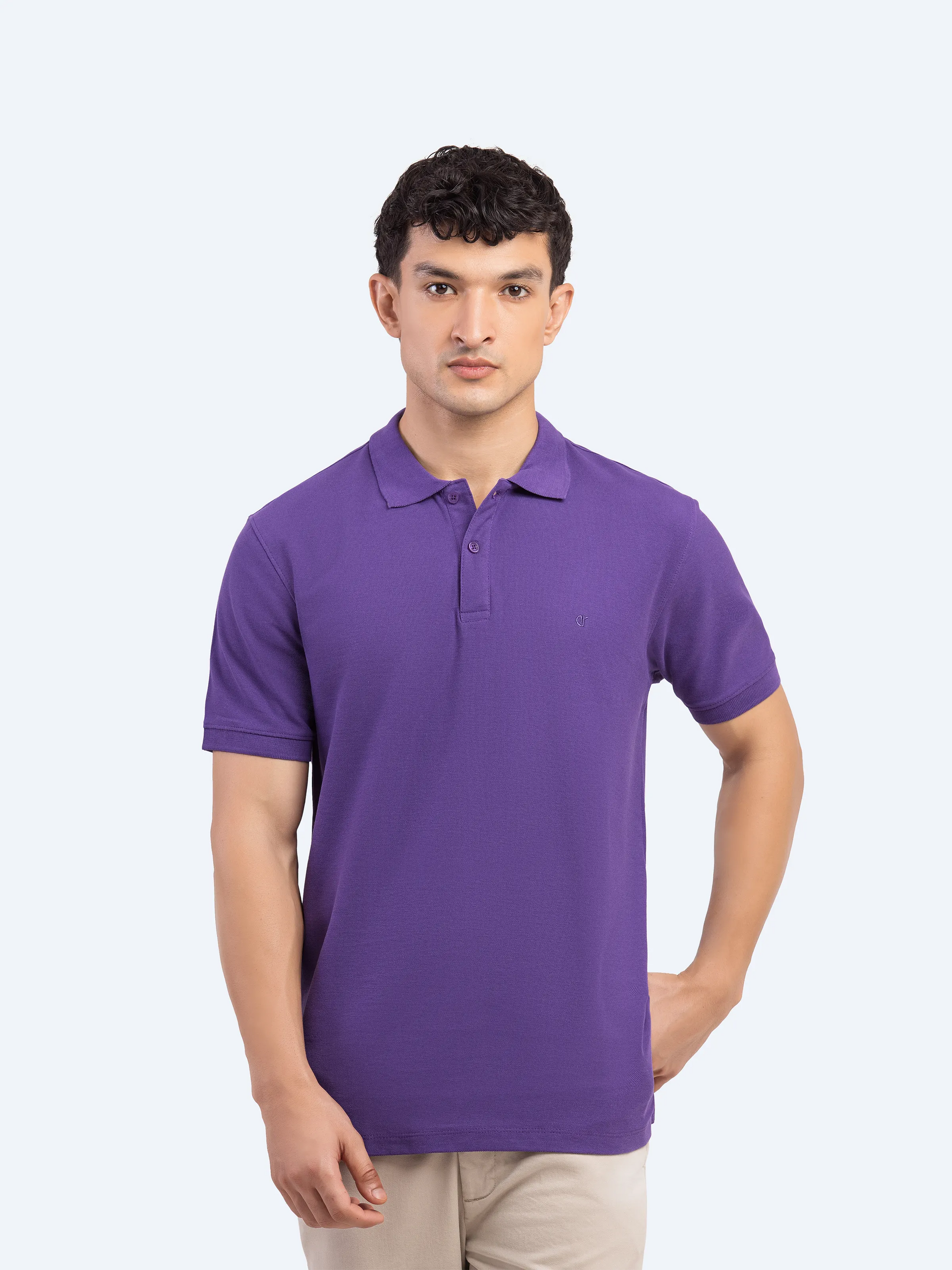 HOT Mens Shirt Purple Polo Dress Shirt Edenrobe Men's Dark