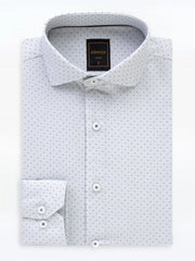 Men's Light Grey Textured Shirt - EMTSI5-50750