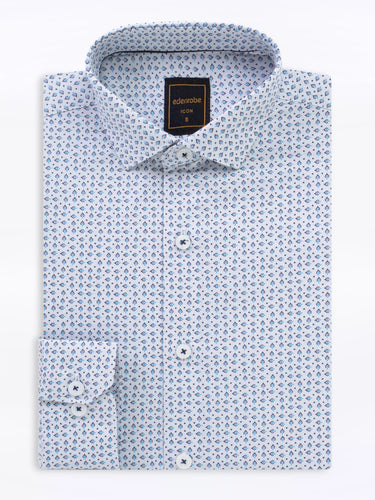 Men's Grey Printed Shirt - EMTSI5-50755