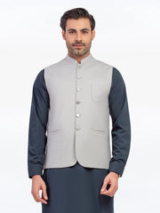 Men's Ash Grey Waist Coat - EMTWC5-35954