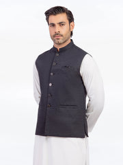 Men's Black Waist Coat - EMTWC5-35956