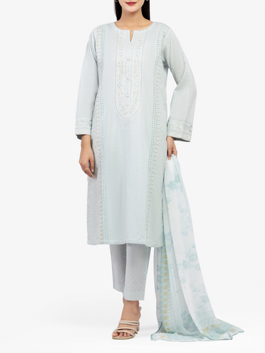 Pret 3Pc Embroidered Dobby Suit - EWTKE24-81340-3P