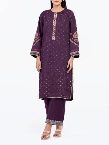 Pret 2Pc Embroidered Cambric Shirt Trouser - EWTKE5-81625ST