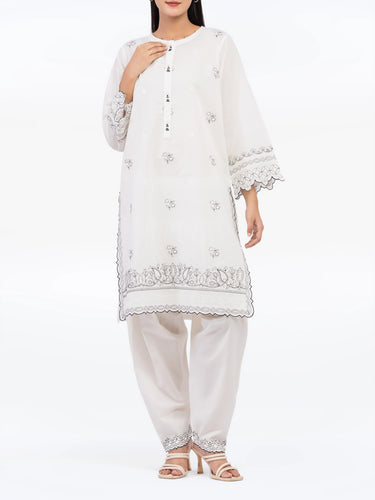 Pret 2Pc Embroidered Lawn Slub Shirt Trouser - EWTKE5-82102ST