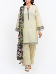 Pret 3Pc Printed Lawn Suit - EWTKP5-81996-3P