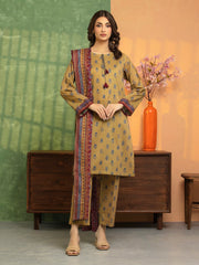 Unstitched Mustard Printed Lawn 3 Piece - EWU5A1-35195-3P