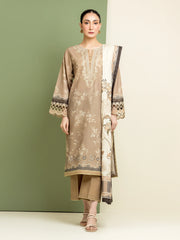 Unstitched Embroidered Lawn Suit - EWU5V1-31202-3P