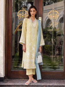 Unstitched Yellow Embroidered Lawn 3 Piece - EWU5V1-31246-3P