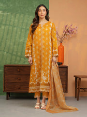 Unstitched Mustard Embroidered Lawn 3 Piece - EWU5V1-31428-3P