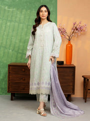Unstitched Mist Green Embroidered Lawn 3 Piece - EWU5V1-31443-3P