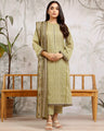 Unstitched Olive Printed Khaddar 3 Piece - EWU24A3-29590-3P