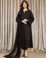 EWU24V2-30155-3P Unstitched Black Embroidered Cambric 3 Piece