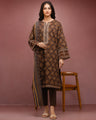 Unstitched Brown Embroidered Cambric 3 Piece - EWU5V2-31040-3P