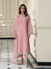 Unstitched Light Pink Embroidered Organza 3 Piece - EWU5V4-31263-3P