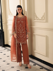 Unstitched Embroidered Organza Suit - EWU5V4-31269-3P