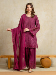 Unstitched Embroidered Lawn Suit - EWU5V1-31708-3P