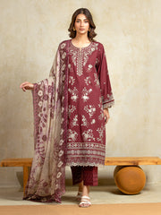 Unstitched Embroidered Cambric Suit - EWU5V2-31807-3P