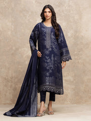 Unstitched Embroidered Jacquard Suit - EWU5V3-31852-3P