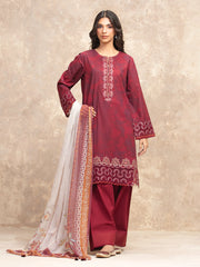 Unstitched Embroidered Lawn Suit - EWU5V1-31904-3P