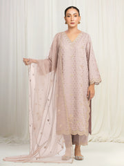 Embroidered Viscose Suit - EWU5V19-32034-3P