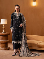 Unstitched Charcoal Embroidered Viscose 3 Piece - EWU5V20-32088-3P