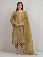 Unstitched Embroidered Silk Suit - EWU6V24-32101-3P
